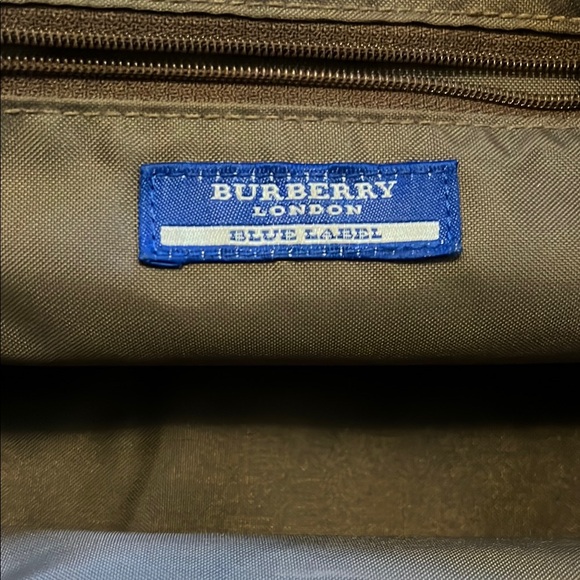 Burberry blue label mauve and black satchel Bag with Leather Handles. EUC! - Picture 9 of 12